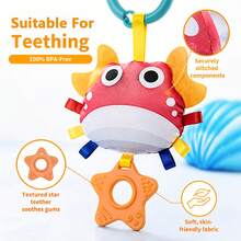 Baby Stroller Hanging Toy Ocean Animal Rattle With Pull String, Detachable Rattle, Battery-Free - Multicolor - View 8
