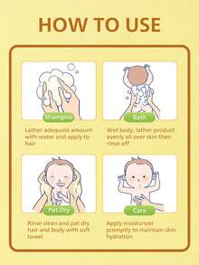 CROCO baby 300g Shampoo e Sabonete Líquido para Bebê Girassol CROCO, Fórmula Suave e Amiga da Pele, Fragrância Floral Fresca, Fórmula Livre de Lágrimas, Espuma Fina, Adequado para Banho Diário de Bebês - Shampoo e sabonete líquido de girassol 300g - Visão 6