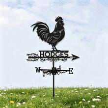 Colorful Rooster Metal Weathervane, Outdoor Yard Decor, Rust-Resistant Durable Wind Direction Indicator, Ideal Gift For Independence Day, Christmas, Holidays - A - View 7