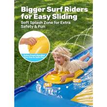 Sloosh Tobogán acuático Triple con 3 Tablas de Bodyboard, tobogán acuático de 5.5m para césped, Piscina de Verano con aspersor avanzado Integrado para niños y Adultos, diversión en el Patio Trasero - 18 - Ver 3