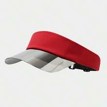 1pc Solid Color Polyester Fiber Visor Hat, Outdoor Sun Protection Hat For Summer - A - View 11