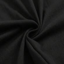 Plumas Degradadas Playera de Algodón Negro Suave y Fresca - Negro - Ver 2