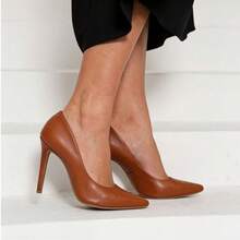 Women's Pumps Pointed Toe 11cm Heel Angela Galvão - Màu nâu Sô-cô-la - Xem 3