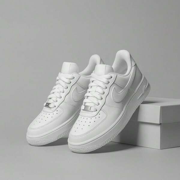 Sneaker Aiir Force Mid Unissex Branco Preto Estilo Urbano Moderno