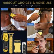 LQT Men's Grooming Kit (4pcs/3pcs/1pc) - Mini Hair Clipper, Ear & Nose Trimmer & Men's Razor, Cordless Trimmer, USB-C Charging, Suitable For Home Haircutting, Travel Beard Trimming And Personal Care. Ideal Holiday Gift, Men's Gift - View 12