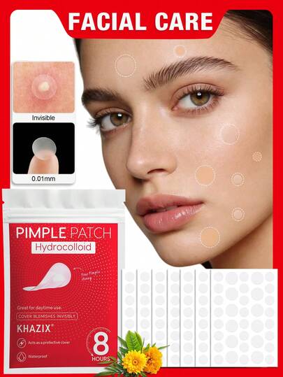 800pcs Transparent Skin-Colored Acne Patches, Gentle & Non-Irritating, Infused With Tea Tree Oil, Covers Body Blemishes, Comfortable & Breathable Material, Alcohol-Free, Fragrance-Free
