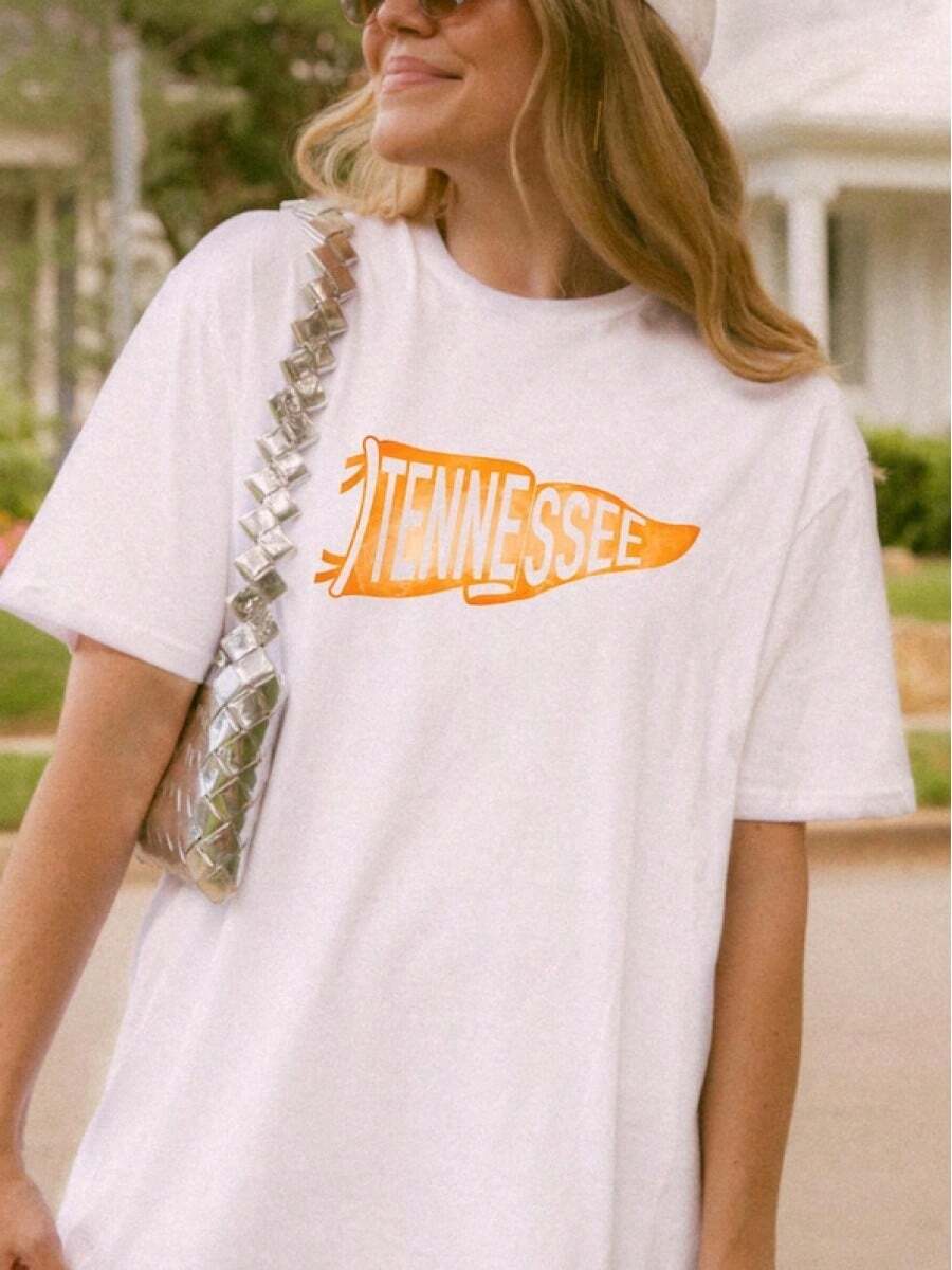 Tennessee Fan Shirt Bella Canvas Tee, Watercolor State Flag T Shirt, College Football Gameday Outfit, Custom State Pride ShirtConjuntos De Vacaciones De Verano 2026Women's T-Shirt2026 New Model Summer Outfits For Women Vacation Outfits Women Concert Outfit Women Country Concert Outfit Plus Size Women Clothes - 白色 - 查看 1