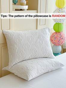Bộ ga trải giường 2/3 món màu trắng họa tiết hoa, phong cách tối giản, chất liệu polyester, phù hợp cho mọi mùa, kiểu dáng nhà nông thôn, thích hợp cho phòng khách, phòng ngủ, ký túc xá (1 ga trải giường + 1/2 vỏ gối, không bao gồm ruột gối), có thể giặt máy, mềm mại và thoáng khí, phù hợp với giường đơn/đôi/nữ hoàng/vua. - trắng - Xem 9