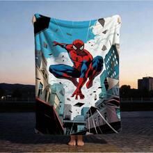 1pc Cartoon Character Printed Blanket,Superhero Movie Print Blanket,Retro Cartoon Style Throw Blanket,Cartoon Character Printed Blanket,All-Season Universal Nap Blanket,Character Home Decor Blanket,Modern Fashion Gift Suitable For Home Bedroom Bed Sofa Office Lunch Break Cover Picnic Blanket - Nhiều màu - Xem 2