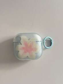 Niche Semi-Transparent Pink & Blue Flower Protective Case For AirPods Pro 3rd Gen, Bluetooth Earphone Case For AirPods 2nd/4th Gen - Blue - View 11