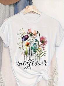 Women's San Francisco Print T-Shirt, Casual Short Sleeve Top For Women, Comfortable Fit, Ideal For Matching With Friends, Essential For Outdoor Travel, Women's T-Shirt, Spring/Summer T-Shirt. - 白色 - 查看 7