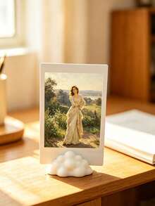 Fluffy Cloud-Shaped Photo Display Stand, Cloud-Shaped Photo Frame, Decorative Collectible, Fluffy Cloud Design Frame Suitable For Room, Office, Cute Desktop Storage, For Photos, Cards, Notes - Multicolor - View 6