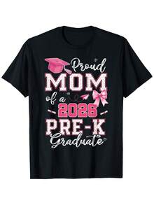 2026 Preschool Graduation T-Shirt – A Gift For Proud Moms Of Preschool Graduates, Loose-Fitting Crew Neck T-Shirt With Graduation Certificate Design, Suitable For Preschool Parties And Achievement Celebrations (Comfortable Graduation Wear). - 如圖所示 - 查看 1
