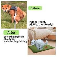 Inodoro de césped artificial realista para mascotas, caja de arena para entrenamiento de gatos/perros, para uso en interiores/exteriores, incluye almohadilla absorbente de orina, absorción de sonido y anti-salpicaduras, fácil de limpiar - M - Ver 7