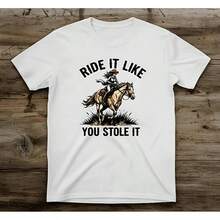 'Buy It Like You  It' T-Shirt • Western Design T-Shirt •  Cowgirl T-Shirt • Country Rodeo T-Shirt • Rustic Ranch Cowgirl T-Shirt - 白色 - 查看 1