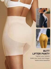 1 pieza Vestido de mujer con forma de cintura sin costuras con busto acolchado, vestido de Navidad moldeador, control de abdomen, levantador de glúteos, body - Albaricoque 2 - Ver 6