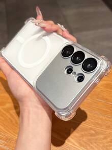 Luxury Matte Transparent Detachable Lens Phone Case Compatible With Samsung Galaxy S26Ultra S26Plus S25Ultra S24Ultra S25 S24 Plus Support Wireless Charging Camera Protect Back Cover - White - View 4