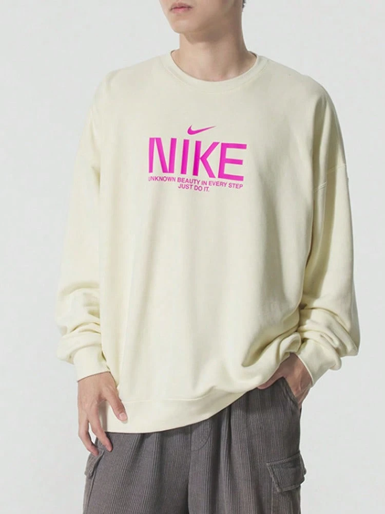 Nike Comfortable Breathable Casual Training Sweatshirt Men's Off-White - Off White - View 1