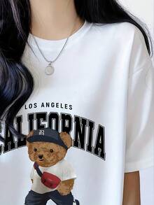 Camiseta de manga corta de color sólido suave para mujer, transpirable para el verano. - Blanco - View 2