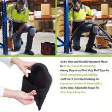 2pcs Industrial Knee Pads, Professional Heavy Duty Work Knee Pads, Suitable For Construction, Gardening, Floor Work, Comfortable Gel Pad + Adjustable Straps, All-Day Protection - Color - View 3