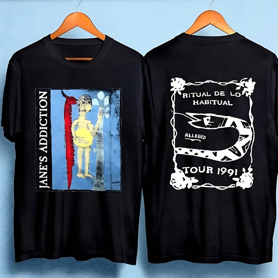 Janes Addiction Ritual De Lo Habitual Alleged Tour 1991 T-Shirt - Black - View 1
