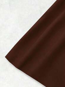 Mono informal sin mangas de unicolor para mujer - Café integral - Ver 3