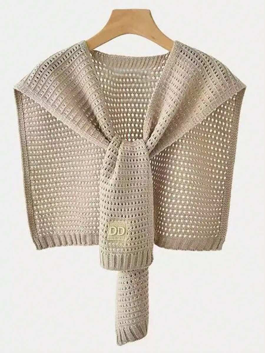 1pc Solid Color Detachable Collar, Minimalist Shirt Collar - Mocha Brown - View 1