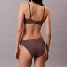 Calvin Klein Ideal Cotton Bikini QD5126 Underwear  Women  Panties - Erin Stripe Botanical Brown - Xem 5