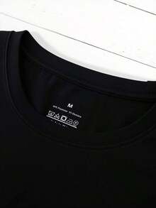 Premium Unisex Casual T-Shirts, Women's Short Sleeve Printed T-Shirts,  Baseball Fan T-Shirt - Seseable. Suitable For: Christmas Parties/Sports Activities/Holiday Parties/Outings/Sports And Other Festive Gifts (220g). - 黑色 - 查看 4