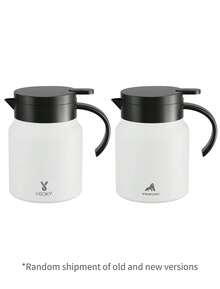 Meoky Bình đựng cà phê cách nhiệt chân không bằng thép không gỉ dung tích 27/32oz, bình rót đồ uống nhỏ, thích hợp cho cà phê, sữa, sô cô la nóng và các loại đồ uống khác. - Trắng-1000ml - Xem 3
