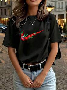 Women T-Shirts - Black - View 4
