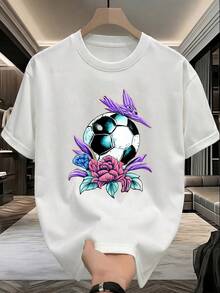 100% Cotton T-Shirt With Mexico 2026 Soccer Theme,  Culture Print, National Pride Style, Soft Classic Fit, Ideal For Watching Games And Traveling, Machine Washable. - 白色 - 查看 8