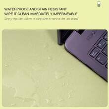 1pc Square Single-Sided Leather Student Desk Mat, Solid Color Minimalist Style, Waterproof And Easy To Clean, Multipurpose For Writing Desk, Student Desk, Office Desk, Tablecloth - Green - View 2