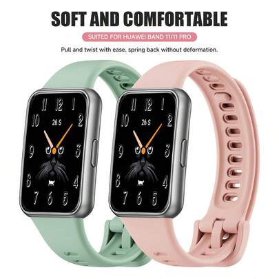 1PC Silicone Watch Strap Compatible With Huawei Band 11 11 Pro Smart Watch Replacement Accessories