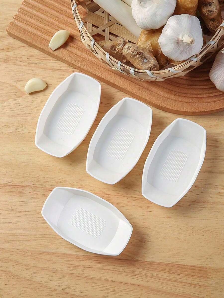 1個食物研磨器,薑 & 大蒜磨碎器,多功能PP材質,手動馬鈴薯壓泥器,大蒜/薑泥製作器,蔬菜泥研磨器,易於清洗的廚房工具,附紙盒包裝,適用於廚房和戶外使用 - 白色 - 查看 1