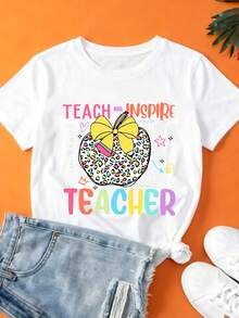 Fashionable Women's T-Shirt, 100% Cotton | Soft And Comfortable For Summer | An Ideal Choice For Family Outings And Corporate Team-Building Activities | Happy Last Day Of Design | The Perfect Back-To-School Gift - 白色 - 查看 7