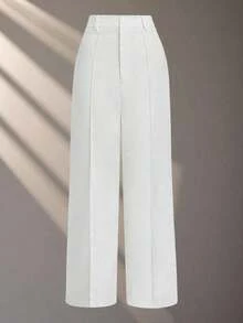 Pantalones blancos casuales/de trabajo para mujer - Blanco - Ver 6