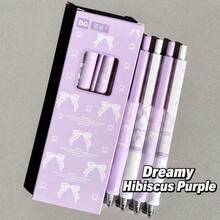 5pcs/Set Pastel Bowknot Pattern Retractable Neutral Pens, Comes With Gift Box, Smooth Writing, Suitable For Study, Office, Diary - A - View 10