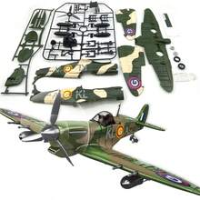 1/35比例塑料模型套件 - 霍克战斗机模型、美国P-51野马战斗机、英国喷火战斗机玩具 - 彩色 - 查看 3