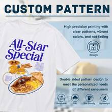 1 pieza Camiseta de Algodón Especial All-Star - Camiseta Básica Casual Minimalista, Top de Streetwear Premium de Peso Pesado con Hombros Caídos, Camiseta Lisa Versátil para Hombres y Mujeres, Ideal para DIY y Uso Diario, 180g Algodón 100% - Blanco - Ver 5
