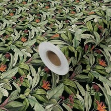 1卷深绿色植物自粘墙纸，可移除PVC贴纸，卧室客厅家居装饰墙贴，家具翻新，DIY简易安装墙纸，45厘米*100/300/500厘米 - 深綠色 - 查看 6