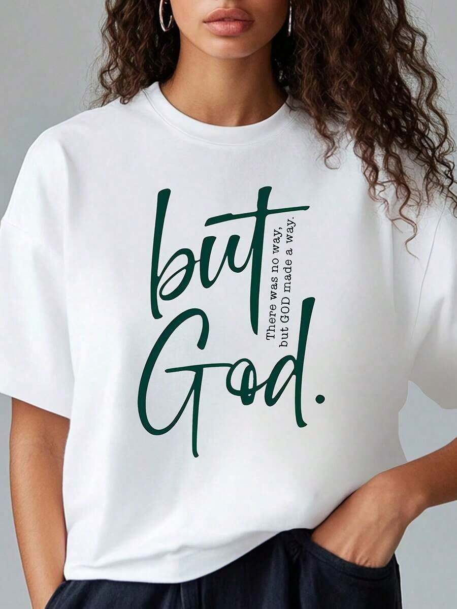 Women's Summer T-Shirts, Available In Various Colors, Loose Fit T-Shirt - "The Grace Of God" Print - 100% Cotton Short Sleeve T-Shirt - Suitable For Evangelical Meetings Or Religious Services, Choir Sessions, Summer Camps, Easter, Pentecost, Made In The USA. Loose And Comfortable Women's T-Shirts For Spring - 白色 - 查看 1
