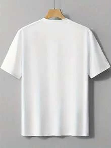 Women's Loose-Fitting T-Shirt With A Round Neck And Exquisite Print. Soft And Breathable Fabric, Comfortable To Wear, And Short Sleeves. Casual And Relaxed Fit, Versatile Style. Made From High-Quality 100% Pure Cotton (200 G). - 白色 - 查看 2