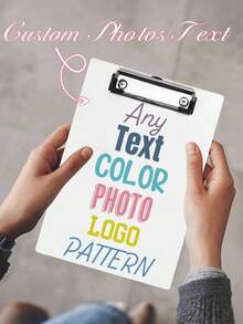 Customizable Picture Clipboard ,Suitable For All Four Seasons, Acrylic A4 Folder With Customizable Picture Clipboard – Personalized Exam Paper Organizer And Scrapbook Board, Back-To-School Supplies, Teacher's Day Gift, Essential Office & Classroom Item, Sketching Writing Hardboard - Multicolor - View 3