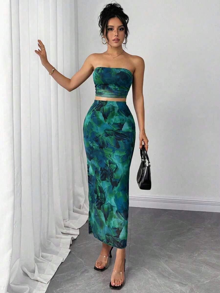 Conjunto de dos piezas para mujer para uso diario - Verde - Ver 1