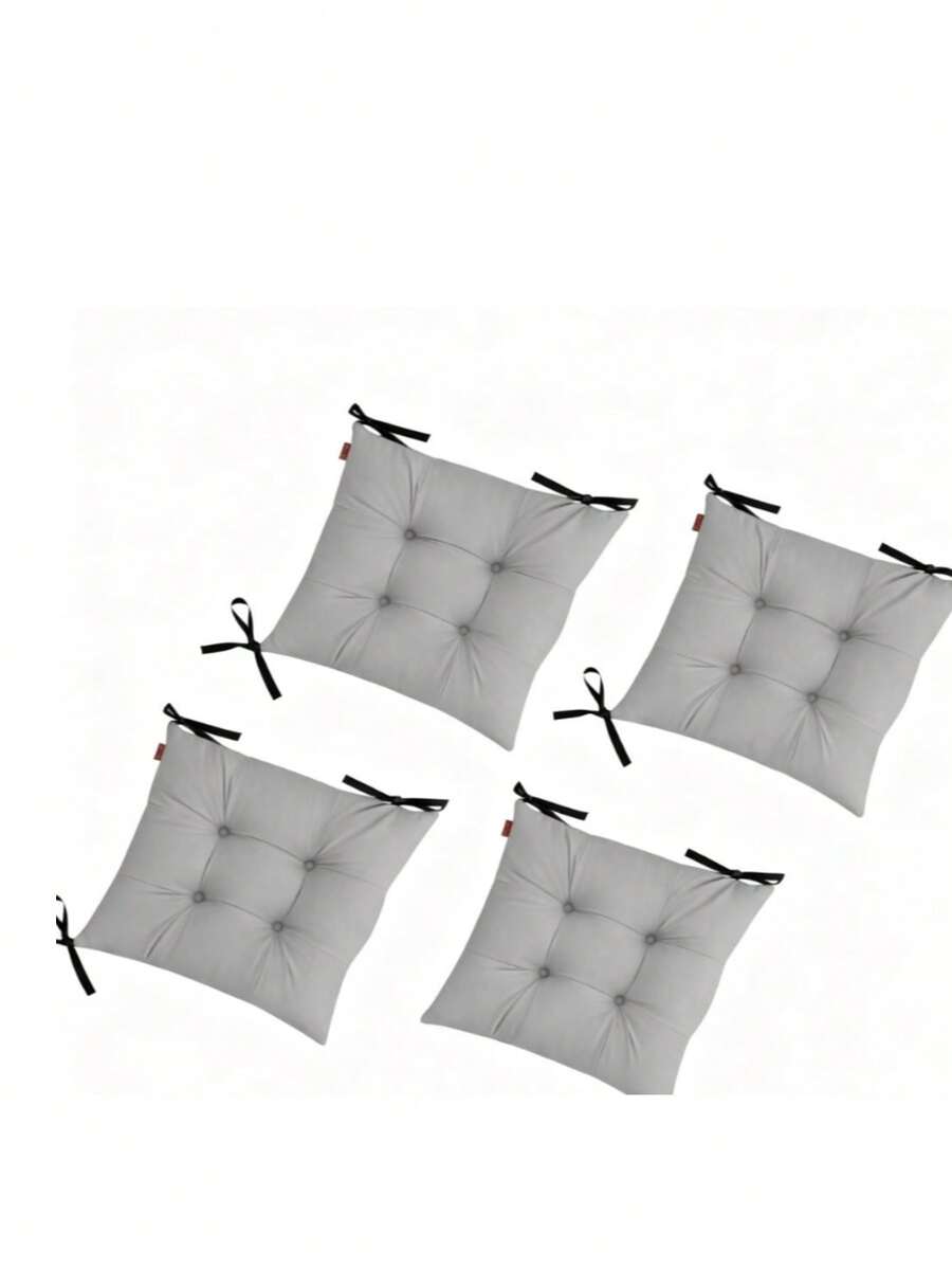 4 Packs Pofidik Chair Seat Cushions, 40*40 Cm – Extra Soft & Comfortable In Der Turkei - Grey - View 1