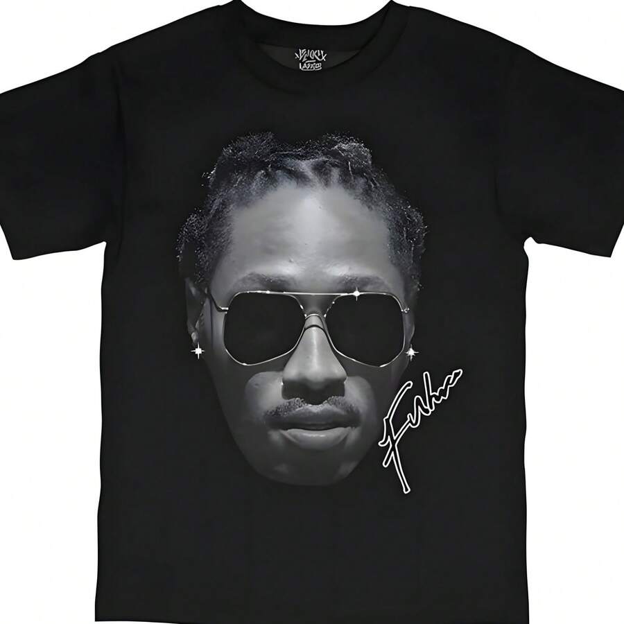Futuro Rapper Cara Ropa callejera Estilo Vintage Camiseta - Blanco - Ver 1