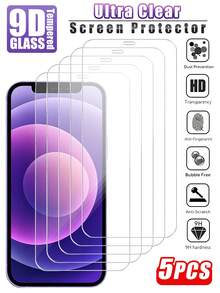 5pcs - Tempered Glass Screen Protector For IPhone 17/15/16/14/11/12/13 Pro Max, High Definition Tempered Glass, Compatible With IPhone XS Max/XR/X/15/7/8 Plus/SE/16e, Birthday Gift, Transparent Phone Screen Protector For Family And Friends, Phone Accessories - Clear - View 41