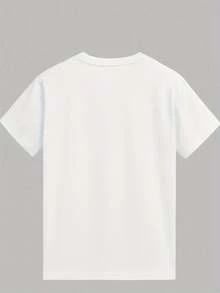New Men's Short-Sleeved T-Shirt, 180g, 1% Cotton, With A Girl Playing Bowling Design, Fashionable Men's T-Shirt, Suitable For Daily Outings And Fitness Activities, Your Casual Choice For Men, Modern Men's T-Shirt - Suitable For Spring And Autumn As An Inner Layer And To Wear Alone In Summer, Unisex Style. - 白色 - 查看 2