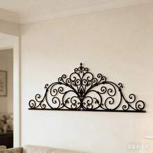 HELLOYOUNG Mystical Boho Gothic Wall Art, 2 Piece Vintage Metal Scroll & Floral Sculpture For Bedroom Living Room, Witchcore Occult Aesthetic Decor, Unique Wall Hanging For Housewarming Altar Valentine Wedding - 彩色 - 查看 1